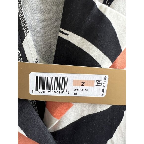 NWT DKNY Women's Wrap Dress Size 2 Sleeveless Coastal Floral Abstract Print - Picture 7 of 7